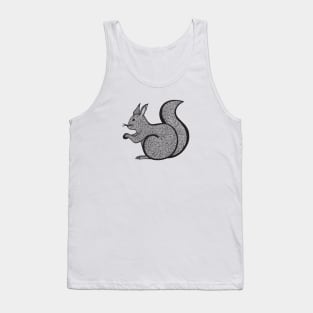 Red Squirrel Ink Art - cool and cute animal design - on white Tank Top